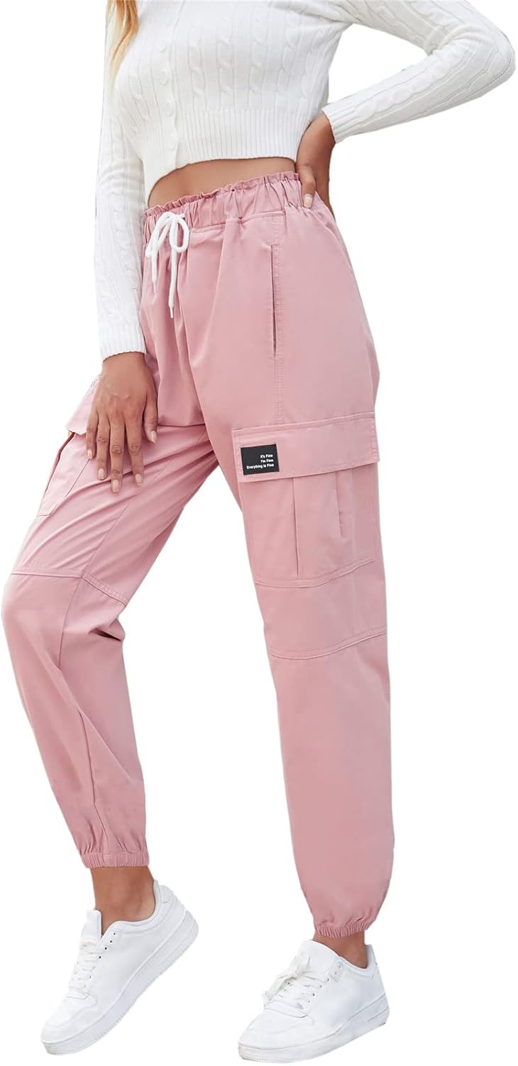 Cromoncent Girls Womens Cargo Pants