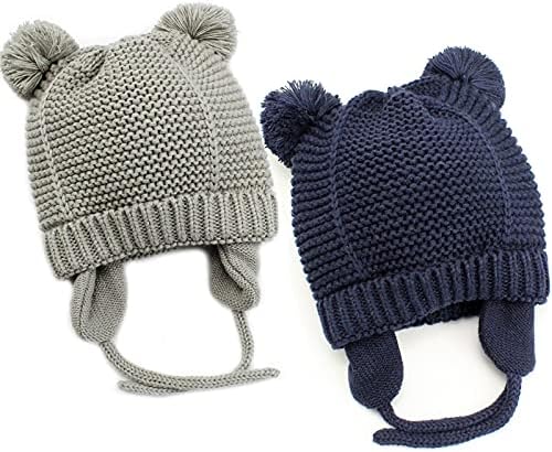 Exemaba Baby Fleted Beanie with Earflaps