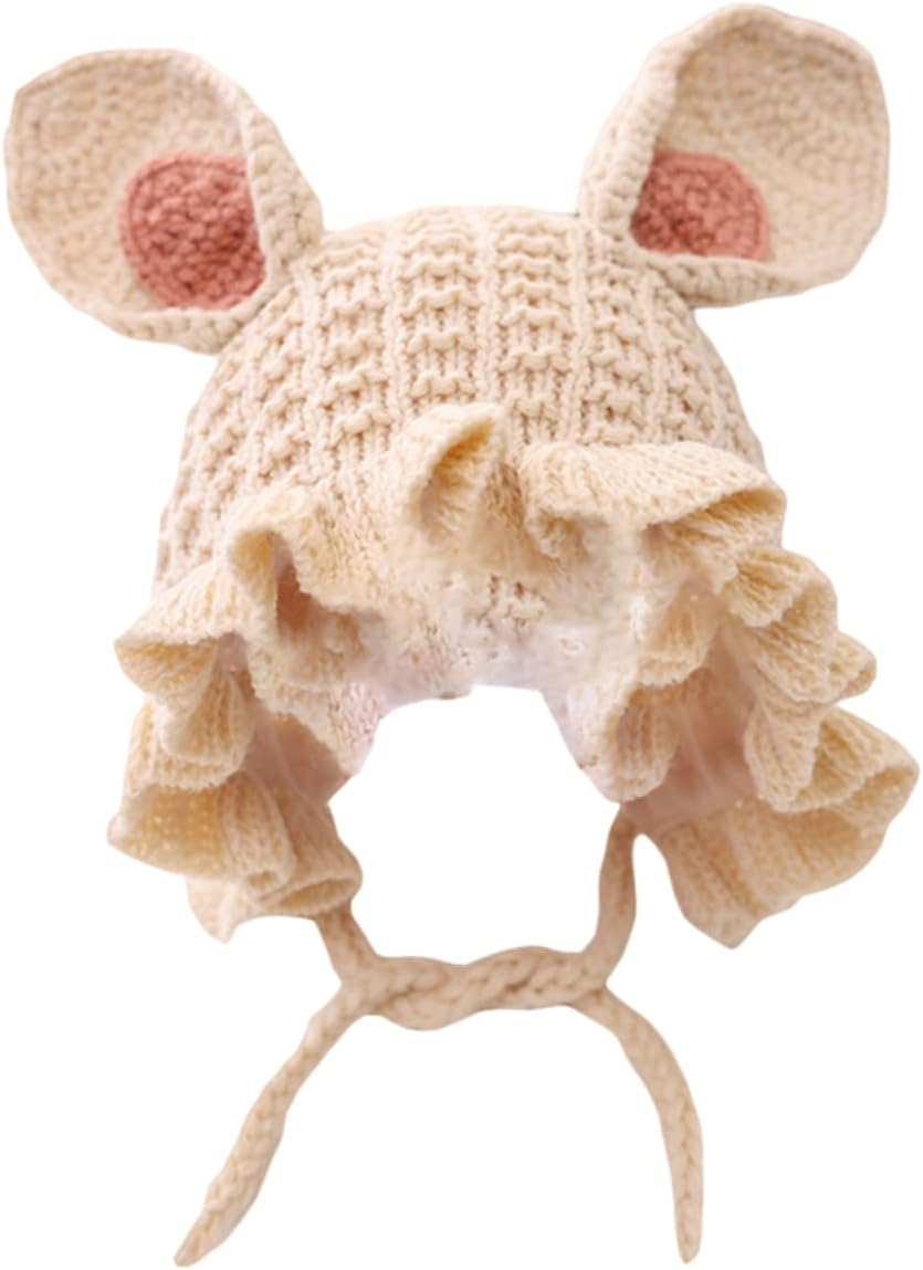 Cozy Baby Cap withEars in Beige