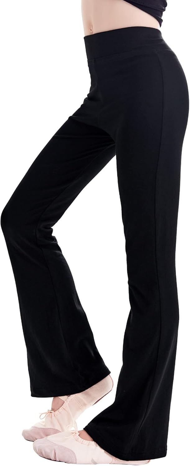 Phoeswan Girls High-Waisted Flared Leggings