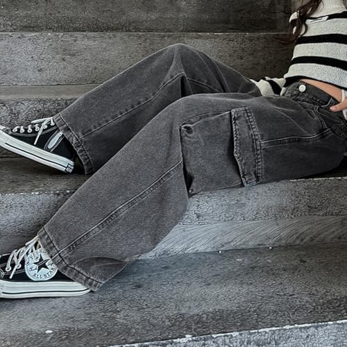 Denim Cargo Pants for Girls - Preppy Trendy and Comfortable
