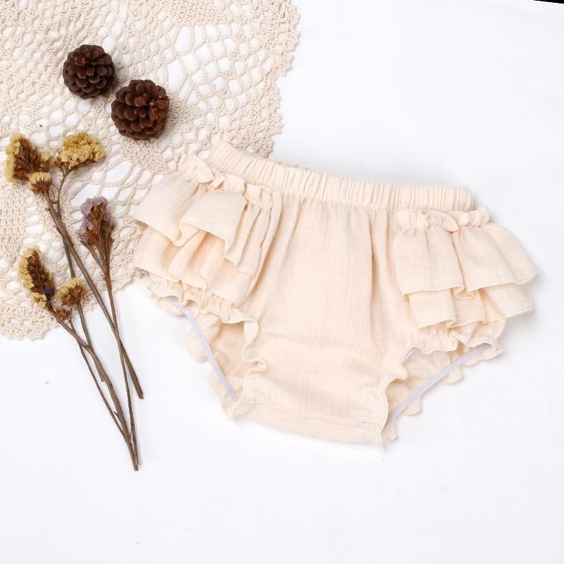100 Cotton Ruffle Diaper Covers Headband Set for Babies