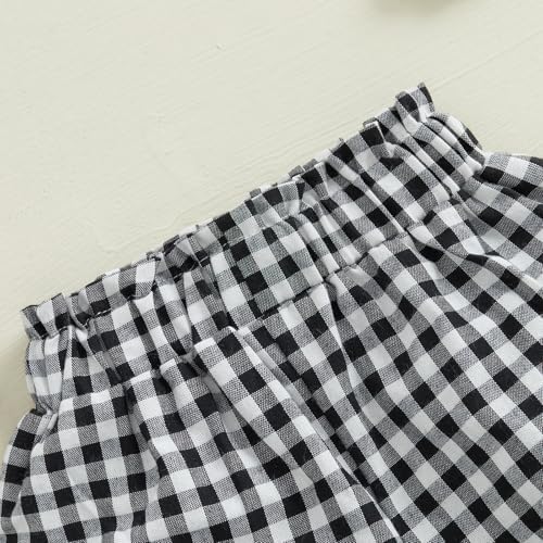 Emmababy Baby Girls Plaid Ruffle Shorts Diaper Covers and Briefs