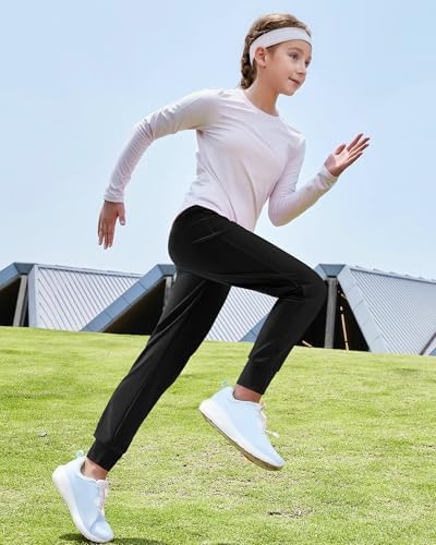 HASMES Girls Joggers Comfortable Durable - Ages 6-14