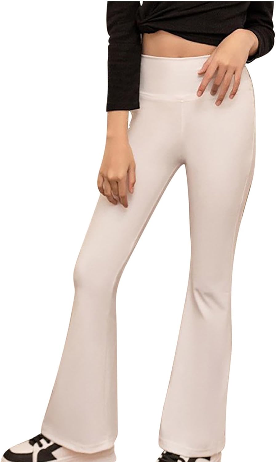 Chic Flared Muscle Leggings for Girls