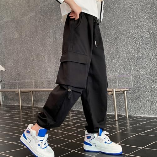 MEILONGER Girls Cargo Pants 100 Cotton Sweatpants