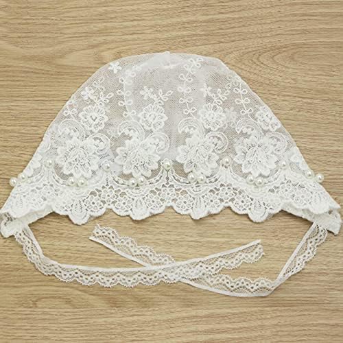 White Lace Bonnet for Baby