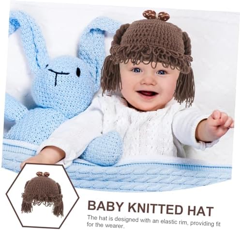Veemoon Handmade Baby Knitted Winter Warm Braided Hat for Girls