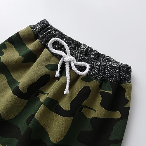 Derouetkia Toddler Boys Cartoon Bear hoodie pants set