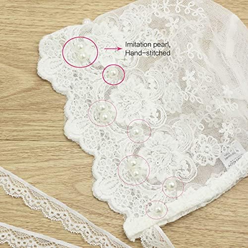 White Lace Bonnet for Baby
