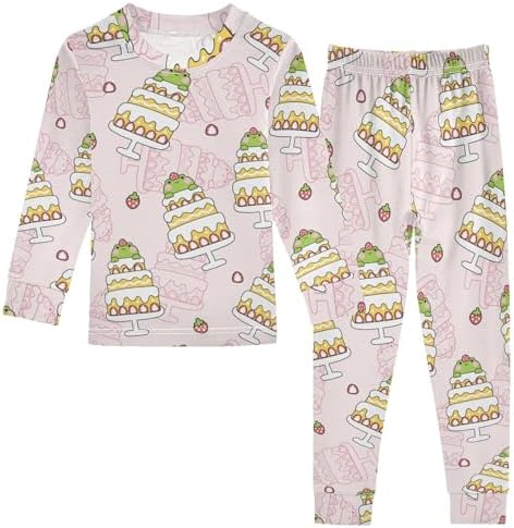Pajama Sets for Girls Soft Long Sleeve Sleepwear with Cute Design