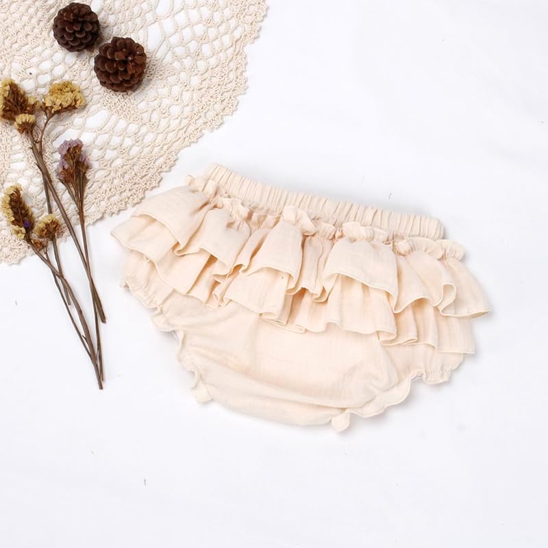 100 Cotton Ruffle Diaper Covers Headband Set for Babies