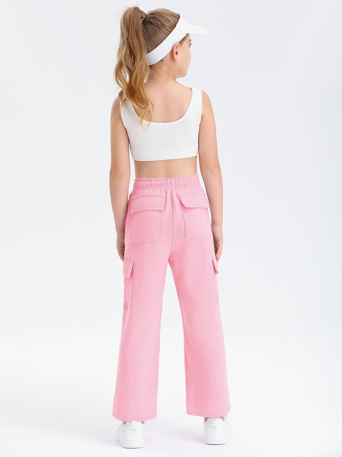 Wide Straight Leg Cargo Pants for Girls and Kids 5-14