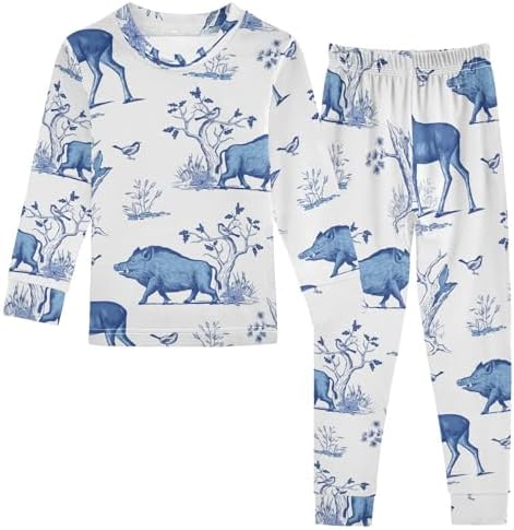 WIFIU Pajama Set Long Sleeve Top and Pants 1