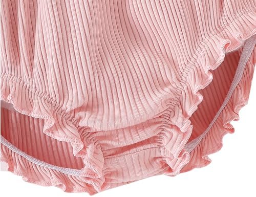SOBOWO 3-Pack Baby Girl Bloomers with Ruffles