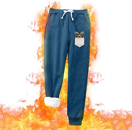 ZYXTIM Christmas Fleece Lined Leggings Women