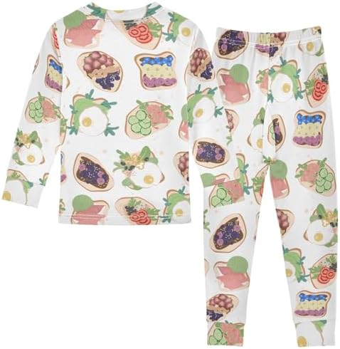 Cute Long Sleeve Pajama Set for Girls Soft and Warm Sleepwear