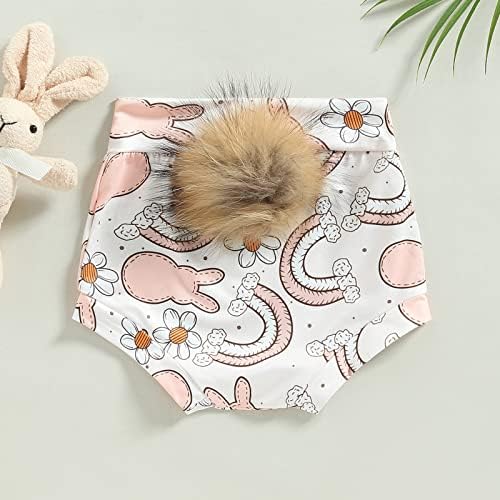 Easter Bunny Kids Outfit Cute Rabbit Print Shorts for Infants