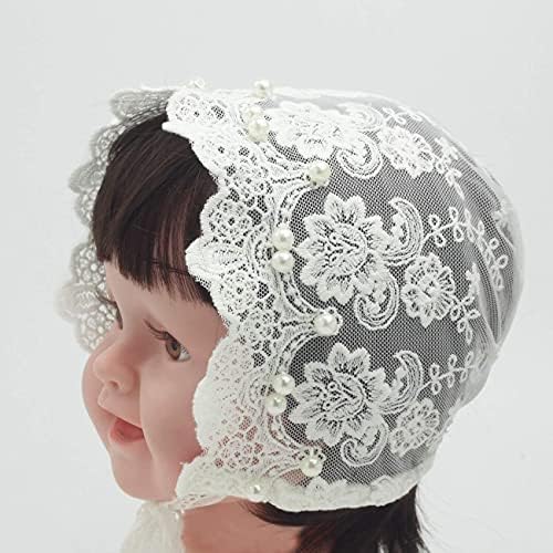 White Lace Bonnet for Baby