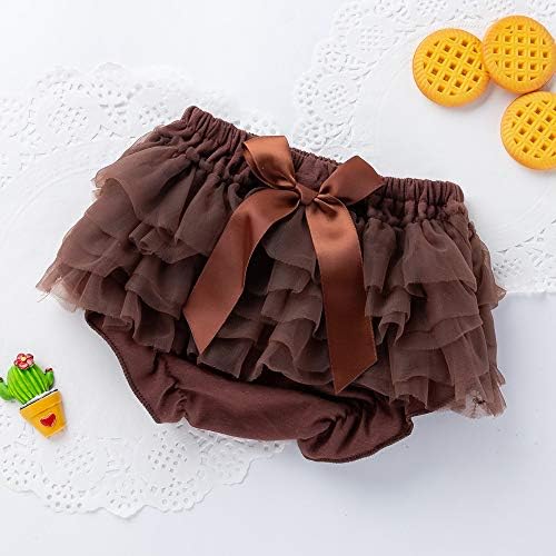 Baby Girls Tutu Bloomers Cotton Tulle Diaper Covers with Bow 0-24 Months