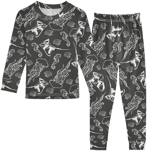 WIFIU Long Sleeve Pajama Set for Girls