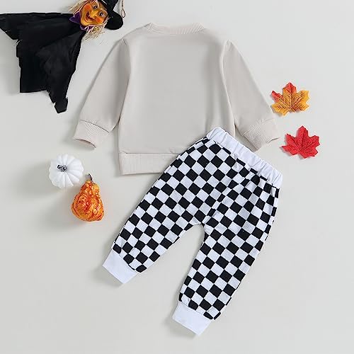 Adobabirl Toddler Halloween Outfits pumpkin patch crew sweatshirt pants set