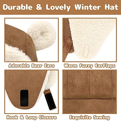 Faux Suede Sherpa Toddler Hat