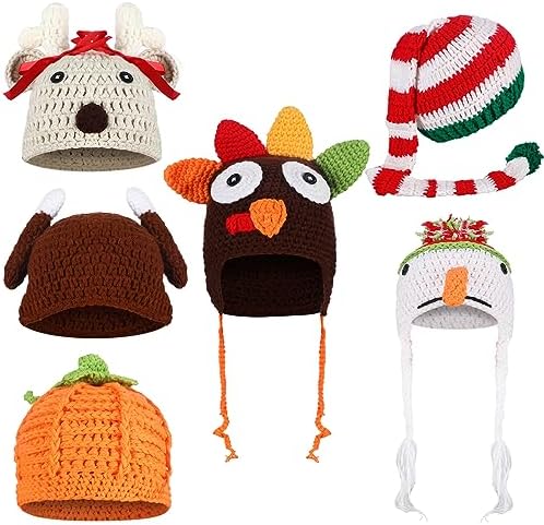 6-Piece Halloween Baby Crochet Beanie Set