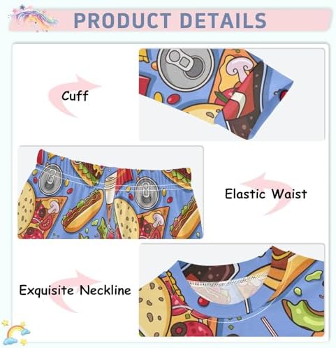 WIFIU Kids Pajama Set Long Sleeve 2 Piece