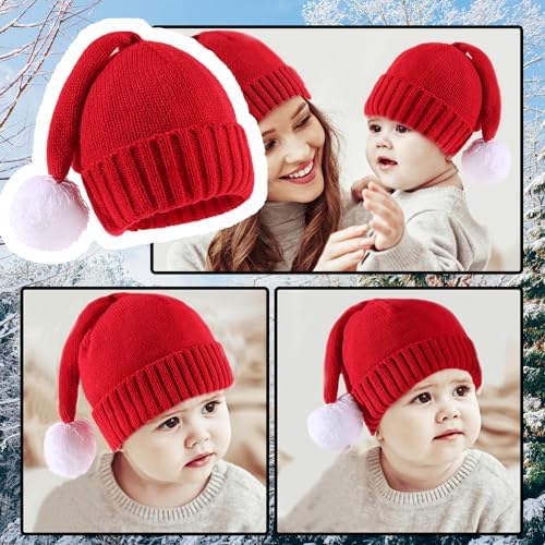 Ypser Infant Baby Knitted Beanie Crochet Cap Christmas Deer Hat with Bow