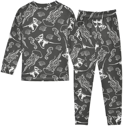 WIFIU Long Sleeve Pajama Set for Girls