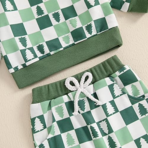 Hnyenmcko Christmas Baby Boys Set Stretchy Soft Santa Print