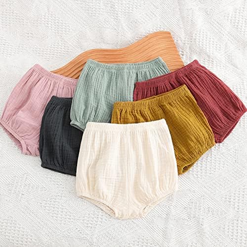 3-Pack Cotton Linen Baby Shorts Light breathable for Summer