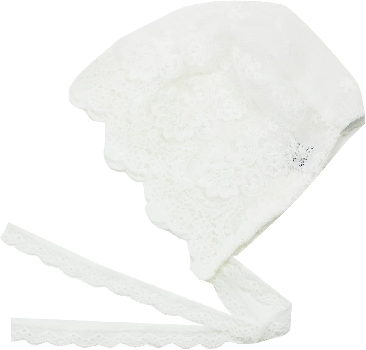 White Lace Bonnet for Baby
