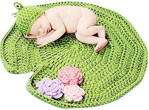 Frosted crochet beanies for baby photography