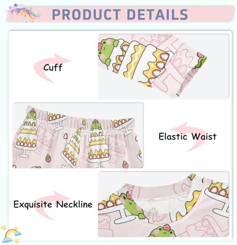 Pajama Sets for Girls Soft Long Sleeve Sleepwear with Cute Design