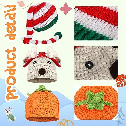 6-Piece Halloween Baby Crochet Beanie Set
