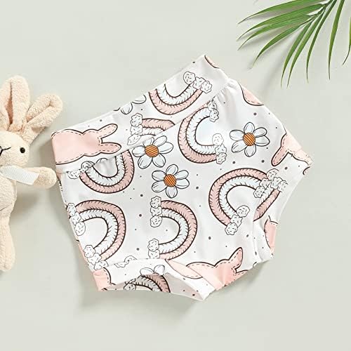 Easter Bunny Kids Outfit Cute Rabbit Print Shorts for Infants