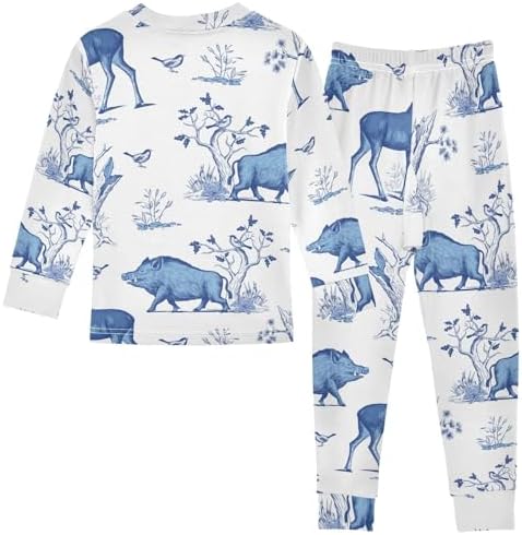 WIFIU Pajama Set Long Sleeve Top and Pants 1