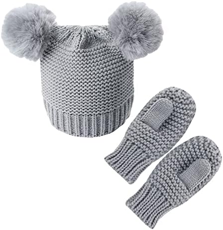 Winter Knitted Hats Scarf Set for Babies