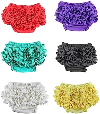 Easygou Ruffle Bloomers Soft Cotton Shorts for Toddlers 0-24 Months