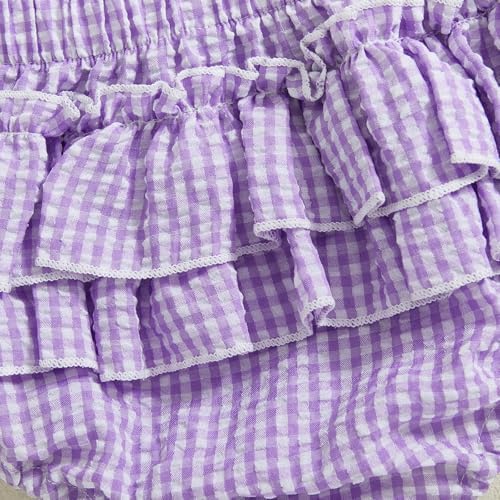 Exploded Unisex Bloomers Soft Comfy Gingham Plaid for Baby Boys Girls
