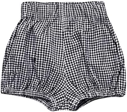 Baby Girls Ruffle Bloomers Soft Cotton Linen Elastic Waistband Diaper Covers