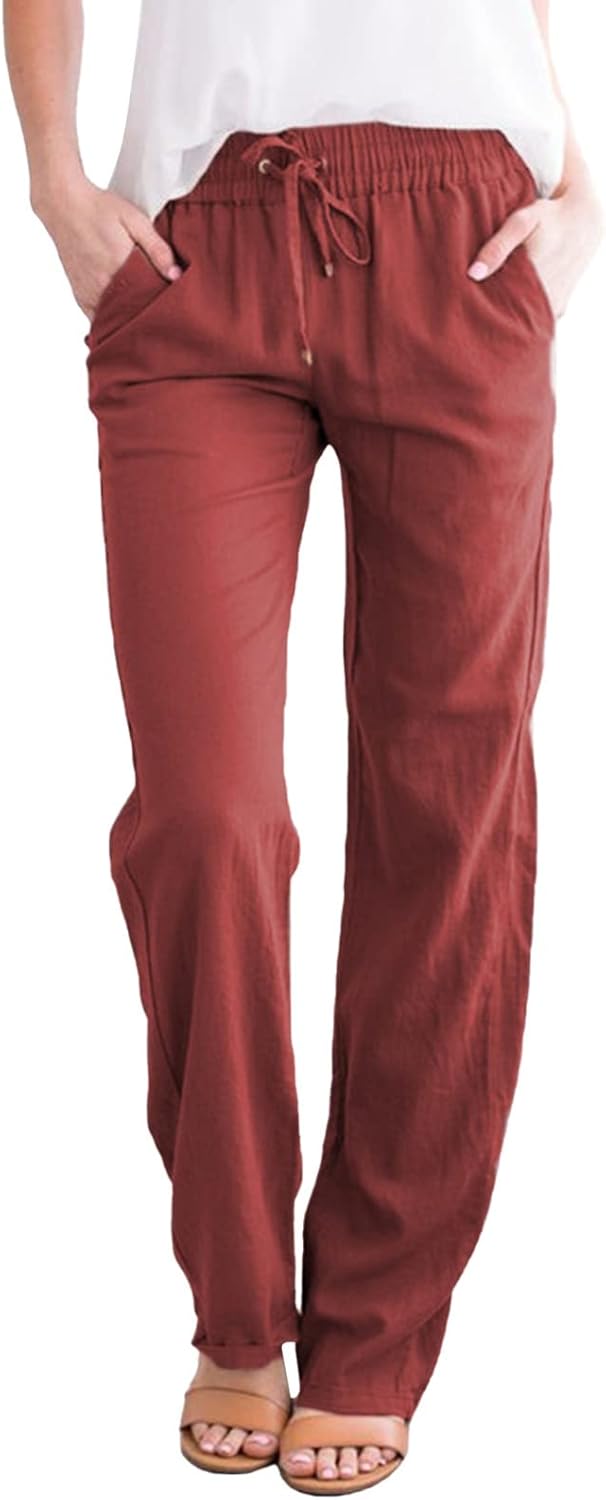 Womens Winter Warm Fleece Joggers Pants with Pockets High Waisted Flare