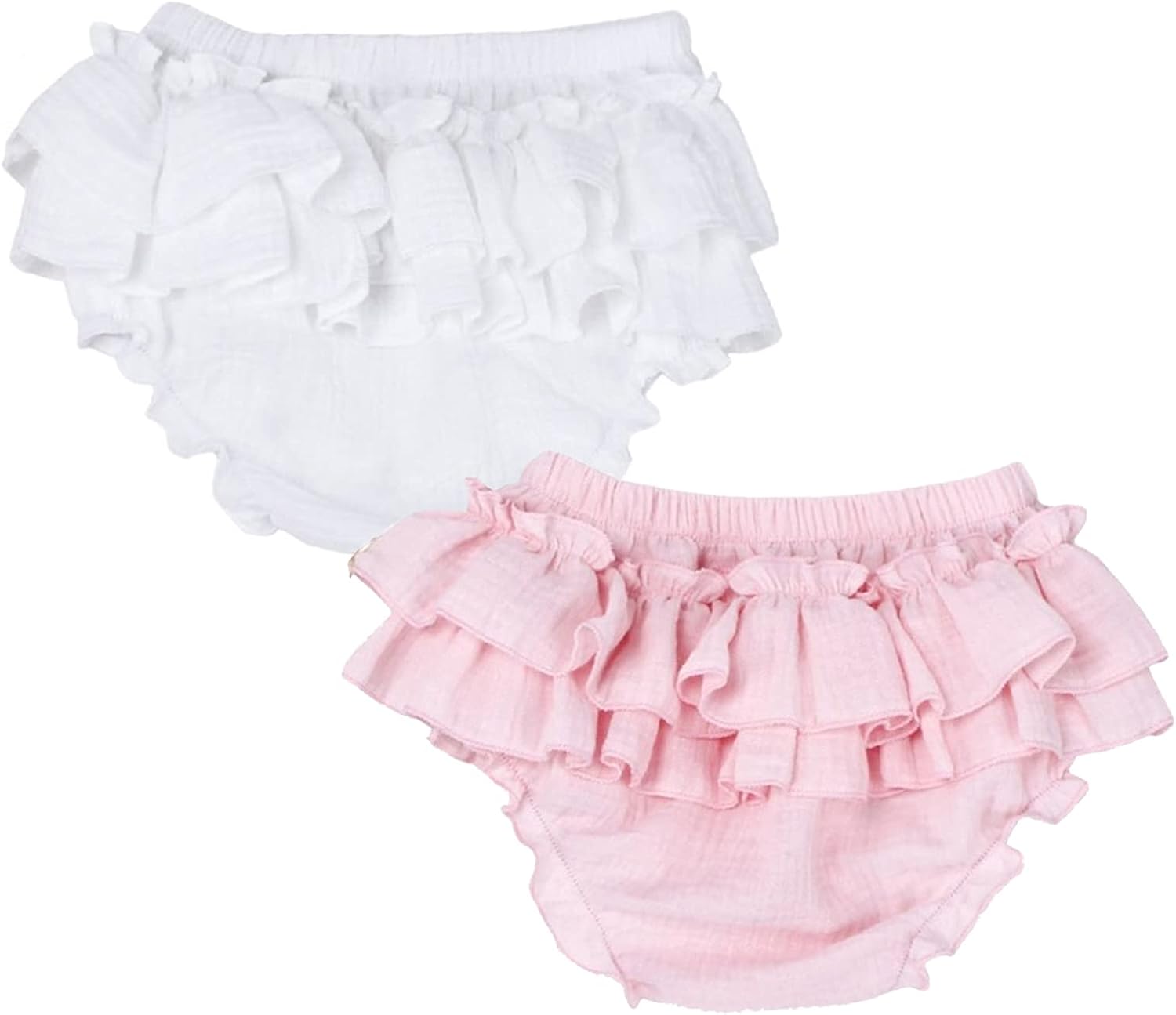 2-Piece Unisex Toddler Diaper Cover Bloomers with Cotton Blend