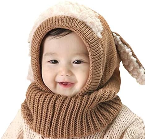 Woolen Earflap Hood Warm Skull Cap for Babies