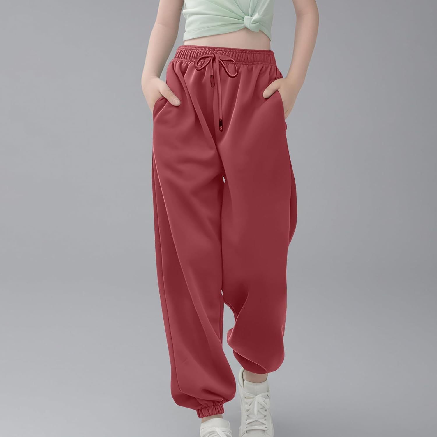 AOREUGL Boys Girls Sad sweatpants casual preppy pants 10-12 years