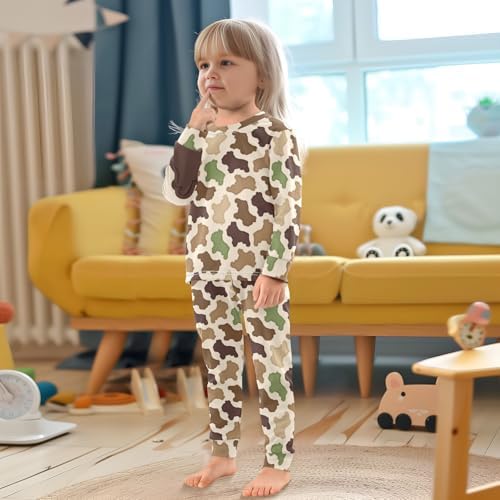 WIFIU Pajama Sets Long Sleeve Sleepwear for Girls