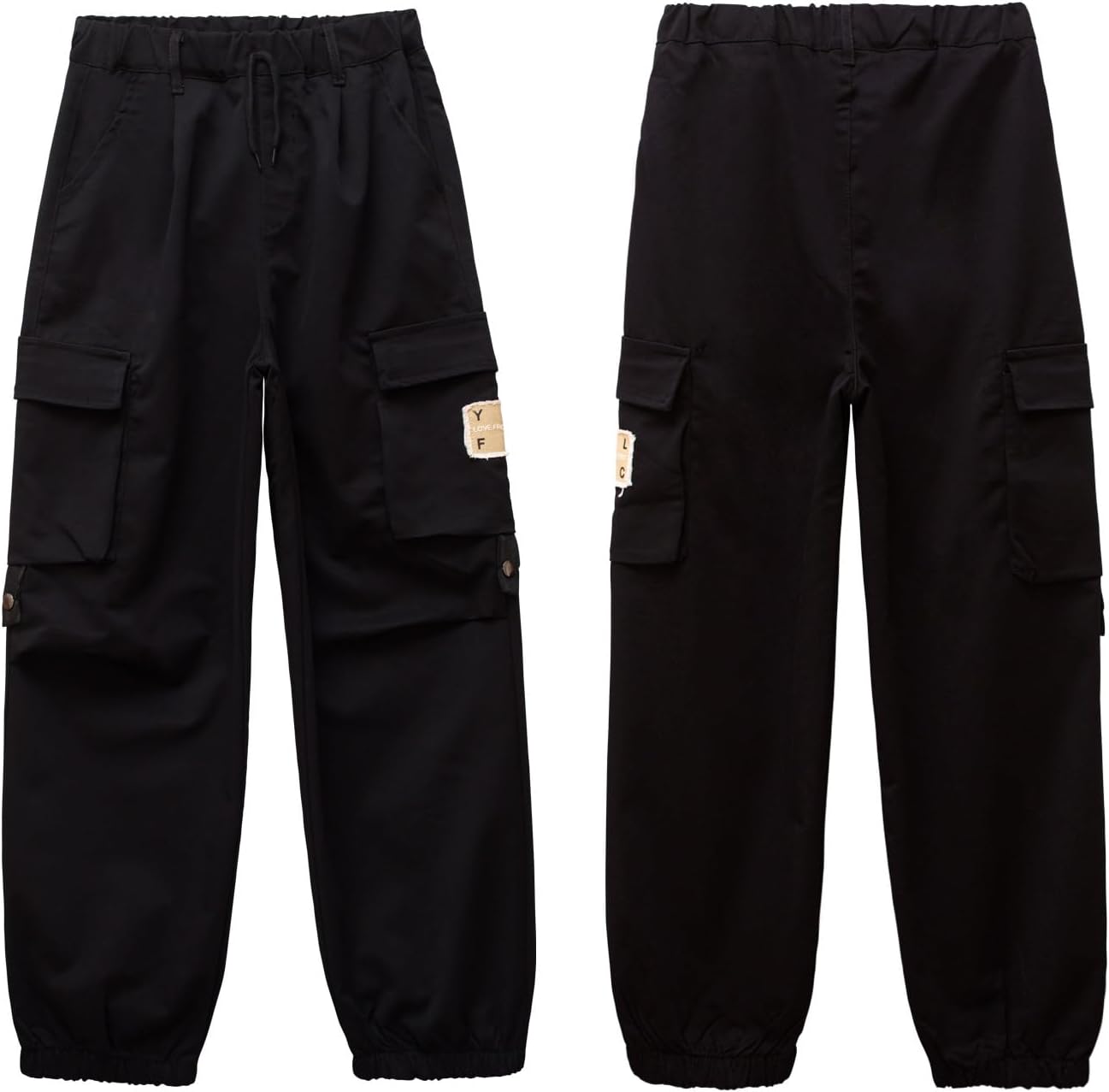 MEILONGER Girls Cargo Pants 100 Cotton Sweatpants