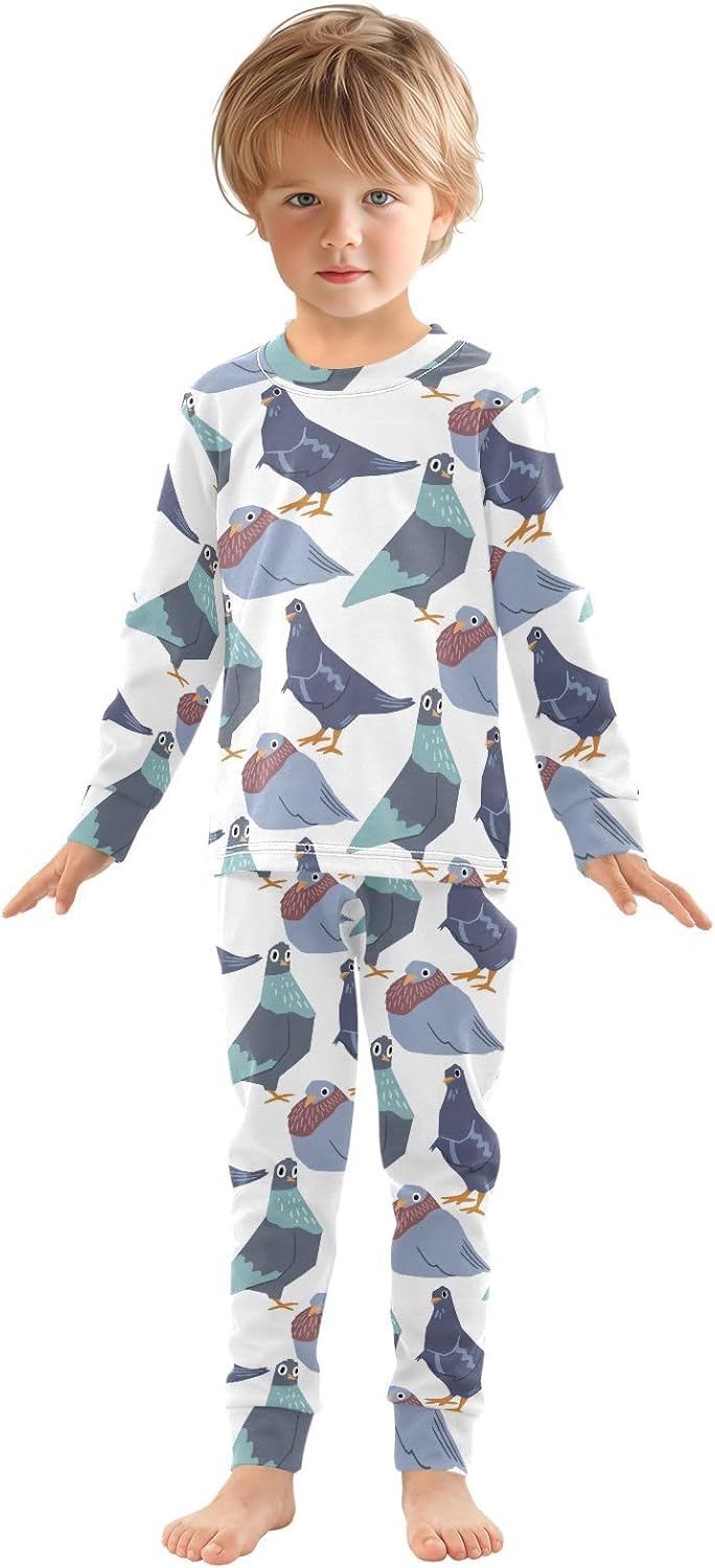 WIFIU Long Sleeve Pajama Set for Kids